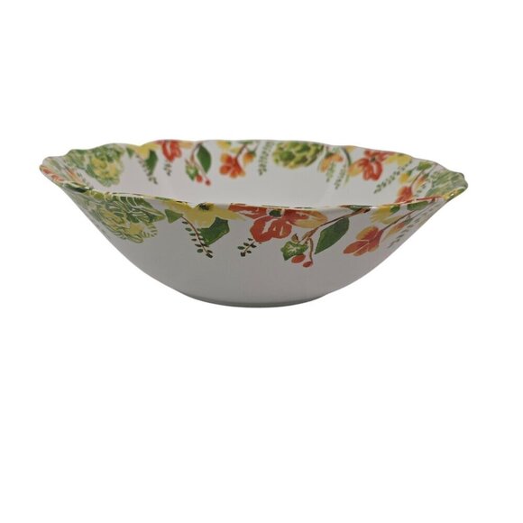 Pier 1 Imports Lilly Easter Bunny Rabbit 10" Porcelain Serving Salad Bowl - Picture 4 of 16